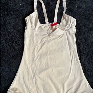 SPANX size s Cream Shapewear with cutoff bra top.